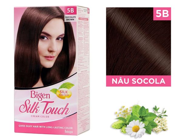 Kem nhuộm tóc Bigen Silk Touch 5B Nâu socola – AB BEAUTY WORLD là sự lựa chọn hoàn hảo cho một mái tóc đầy sức sống, luôn tươi trẻ và bắt mắt. Với thành phần chất lượng, sản phẩm này không chỉ tô điểm cho mái tóc của bạn, mà còn giúp nuôi dưỡng và bảo vệ tóc khỏi tác động của môi trường. Hãy xem ngay hình ảnh liên quan để khám phá thêm về Kem nhuộm tóc Bigen Silk Touch 5B Nâu socola – AB BEAUTY WORLD!