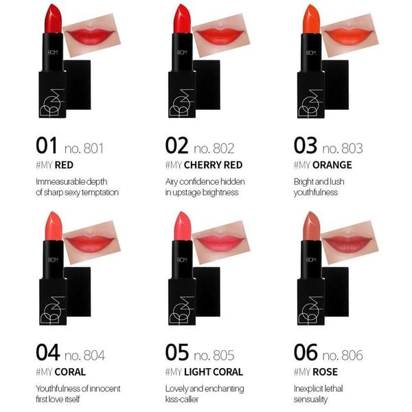 SON LÌ BOM MY LIPSTICK #805 -MY LIGHT CORAL - ĐỎ SAN HÔ – AB BEAUTY WORLD