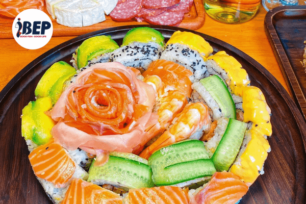 Cách trình bày sashimi cá hồi