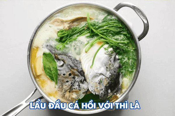 lẩu đầu cá hồi thì là