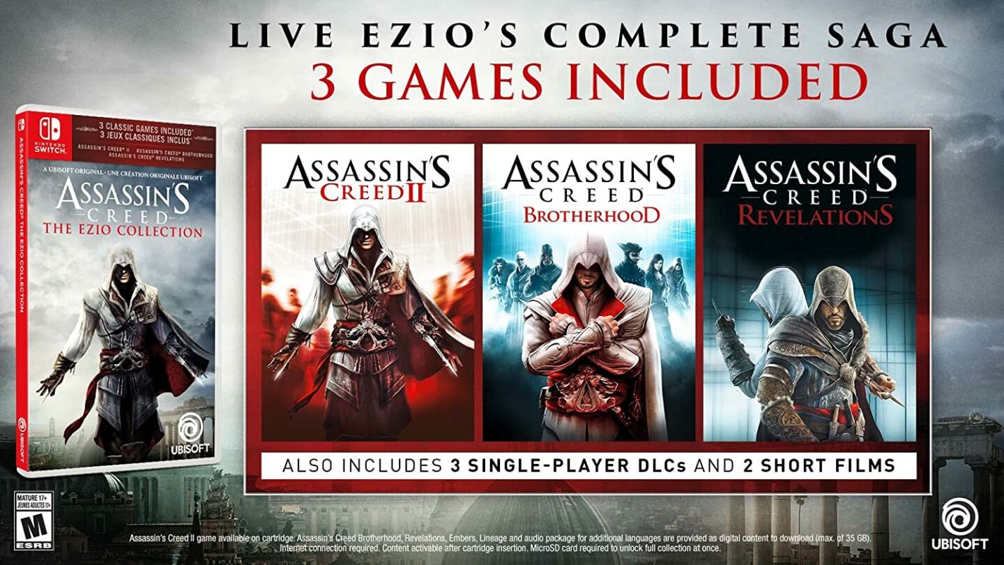 Assassin’s Creed: The Ezio Collection hẹn ngày ra mắt trên Switch