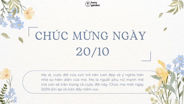 những hình ảnh 20/10 đẹp ý nghĩa cho mẹ