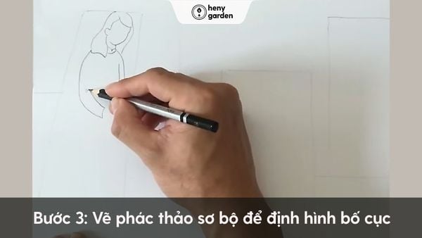 cách vẽ phác thảo tranh vẽ cô giáo ngày 20/11