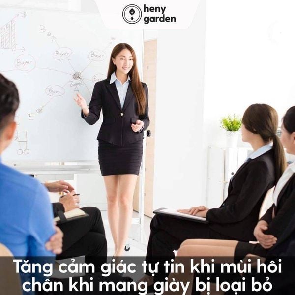 Tăng cảm giác tự tin khi mùi hôi chân khi mang giày bị loại bỏ