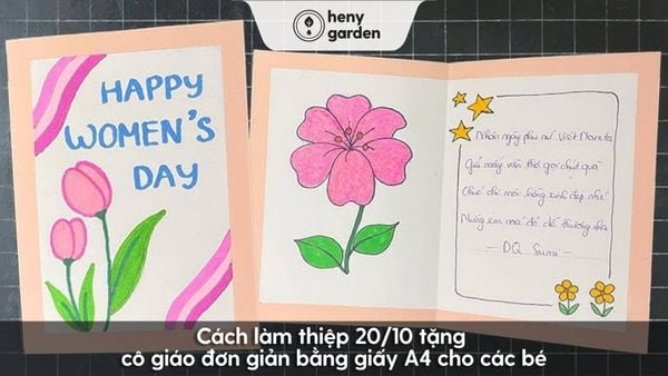 10. Làm thiệp 20/10 tặng mẹ theo phong cách vintage