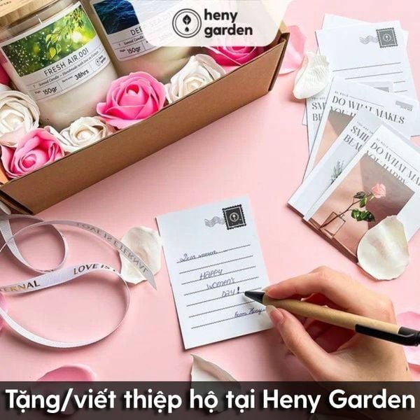 tặng và viết thiệp hộ hoàn toàn miễn phí tại heny garden