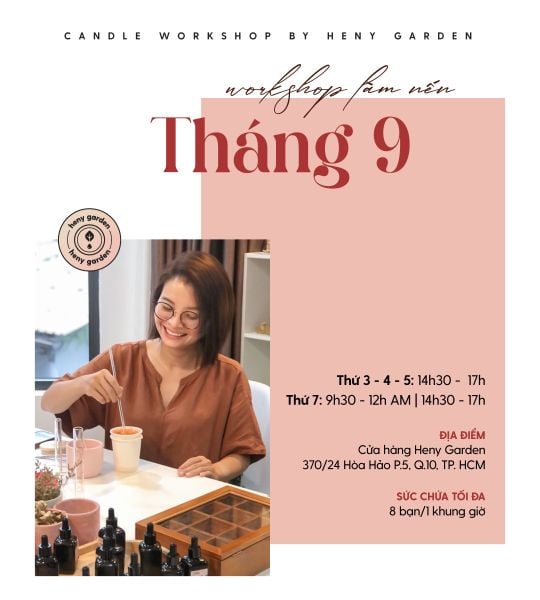 WORKSHOP LÀM NẾN THƠM TPHCM