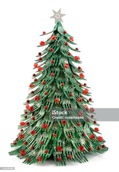 làm cây thông Noel bằng nĩa nhựa
