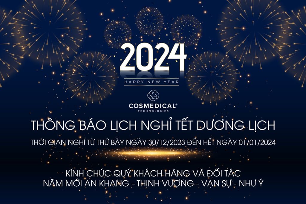 COSMEDICAL THÔNG BÁO NGHỈ TẾT DƯƠNG LỊCH