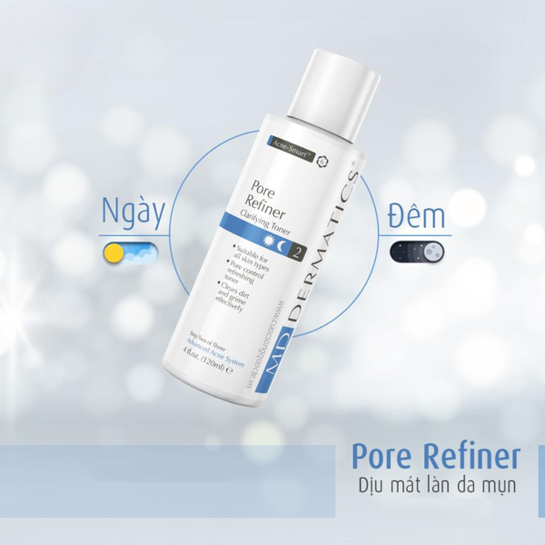 Nước hoa hồng trị mụn MD Dermatics Pore Refiner dành cho da mụn 120ml ...