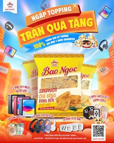 NGẬP TOPPING - TRÀN QUÀ TẶNG