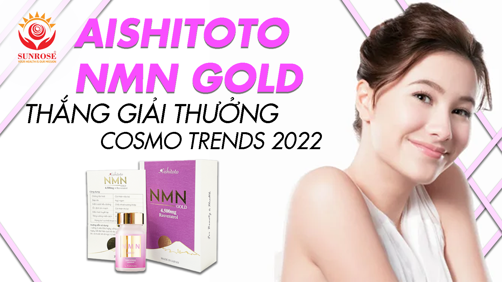 AISHITOTO NMN GOLD Thắng Giải Thưởng COSMO TRENDS 2022