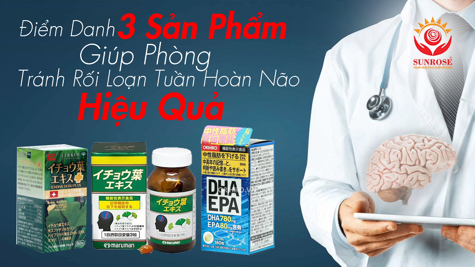 Điểm Danh 3 Sản Phẩm Giúp Phòng Tránh Rối Loạn Tuần Hoàn Não Hiệu Quả