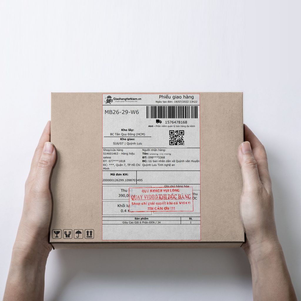 Thông báo về việc giao nhận hàng hoá khi mua Online