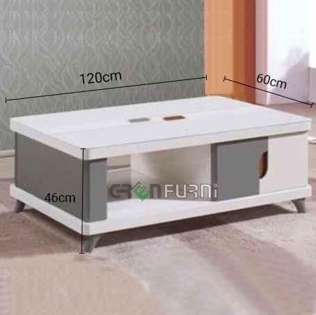 Bàn trà mặt kính 1m2 giá rẻ GR 312