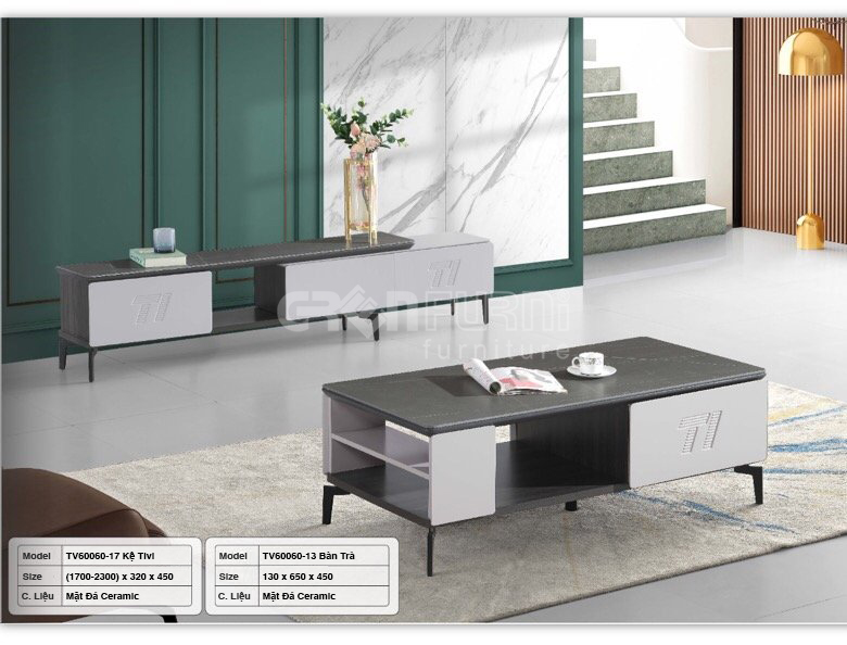 Bàn Trà Mặt Đá Hiện Đại GR060
