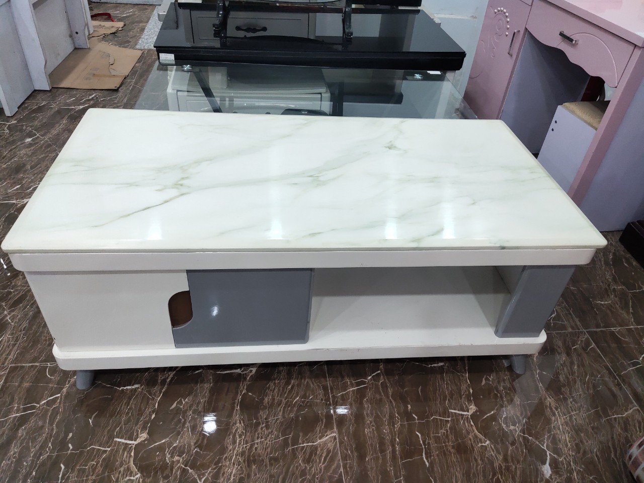 Bàn trà mặt đá 1m2 giá rẻ GR312