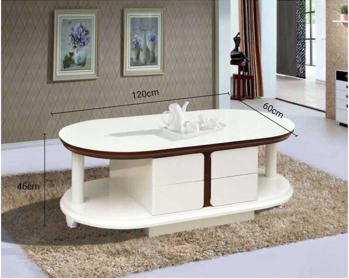 Bàn trà sofa phòng khách mặt kính 1m3 GR 808