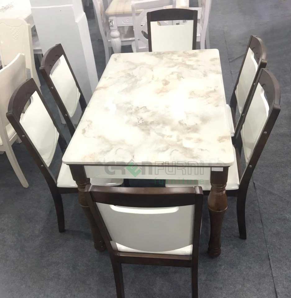 Bộ Bàn Ăn Mặt Đá 1M3 6 ghế GR864