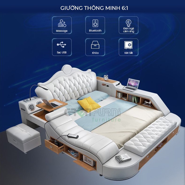 Giường ngủ thông minh đa năng nhập khẩu GR-004