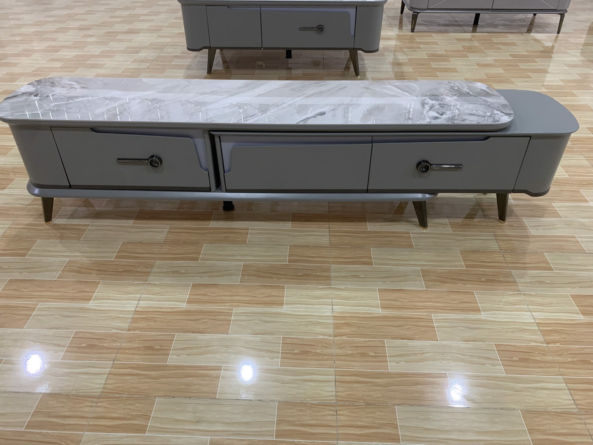 Set Bàn Trà Kệ Ti Vi Mặt Đá Nhập Khẩu GR060b