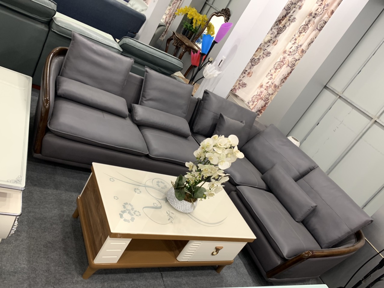 Sofa da nhập khẩu cao cấp GR8816