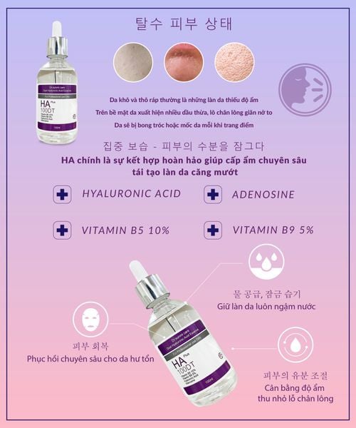 Tinh Chất Cấp Ẩm Dr.Sunmi Care Serum HA Plus 100DT - B5 10% B9 5% Hyal –  Lam Thảo Cosmetics