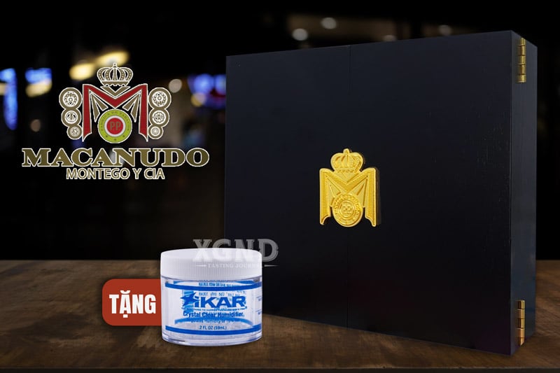 Hộp Bảo Quản Xì Gà Macanudo Humidor Tặng Kèm Xikar Crystal Chính Hãng