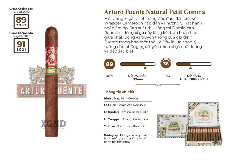 Cigar Arturo Fuente Natural Petit Corona
