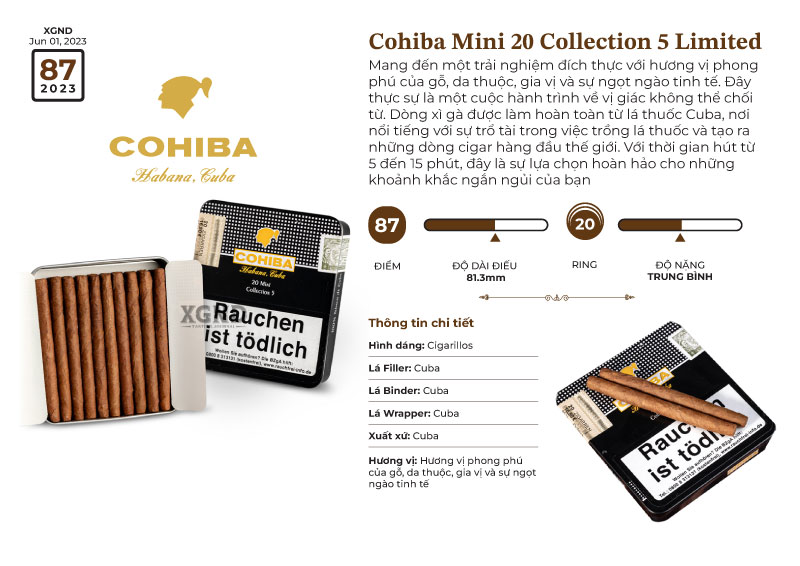 Cigar Cohiba Mini 20 Collection 5 Limited