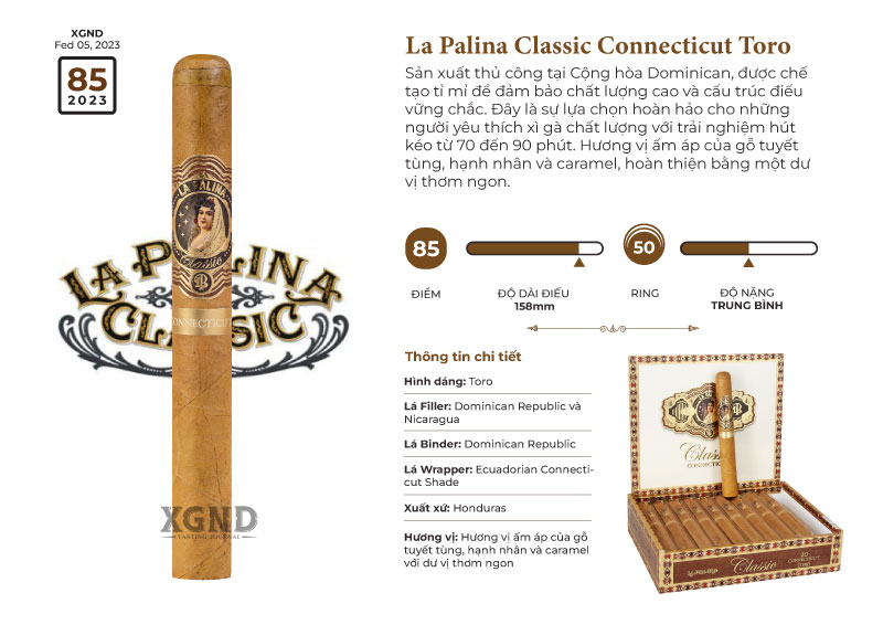 Cigar La Palina Classic Connecticut Toro - Xì Gà Chính Hãng