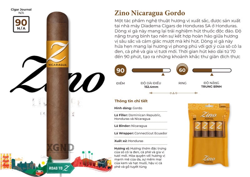 Cigar Zino Nicaragua Gordo - Xì Gà Chính Hãng