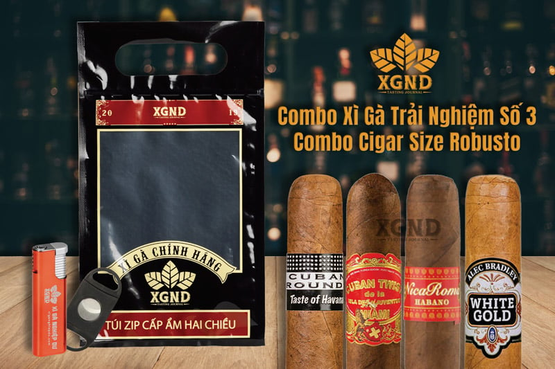 Combo Xì Gà Trải Nghiệm Số 3 - Combo Cigar Size Robusto