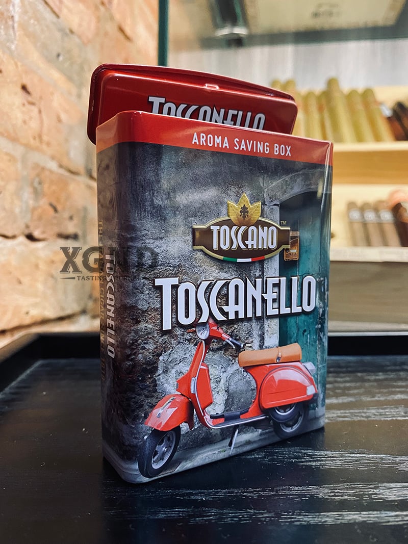 HỘP THIẾC TOSCANO BẢO QUẢN CIGAR TOSCANELLO CHÍNH HÃNG
