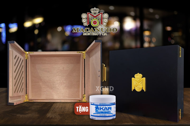 Hộp Bảo Quản Xì Gà Macanudo Humidor Tặng Kèm Xikar Crystal Chính Hãng