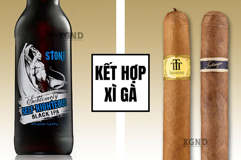 Sự Kết Hợp: Bia Stone Sublimely Self-Righteous Black IPA Cùng Với Xì Gà