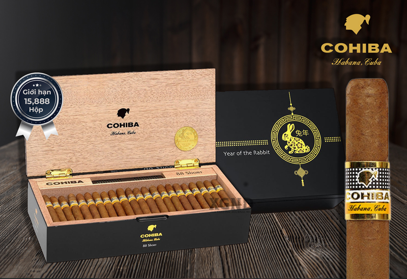 Cigar Cohiba Short 88 Year Of The Rabbit - Xì Gà Cuba Chính Hãng 88 Điếu