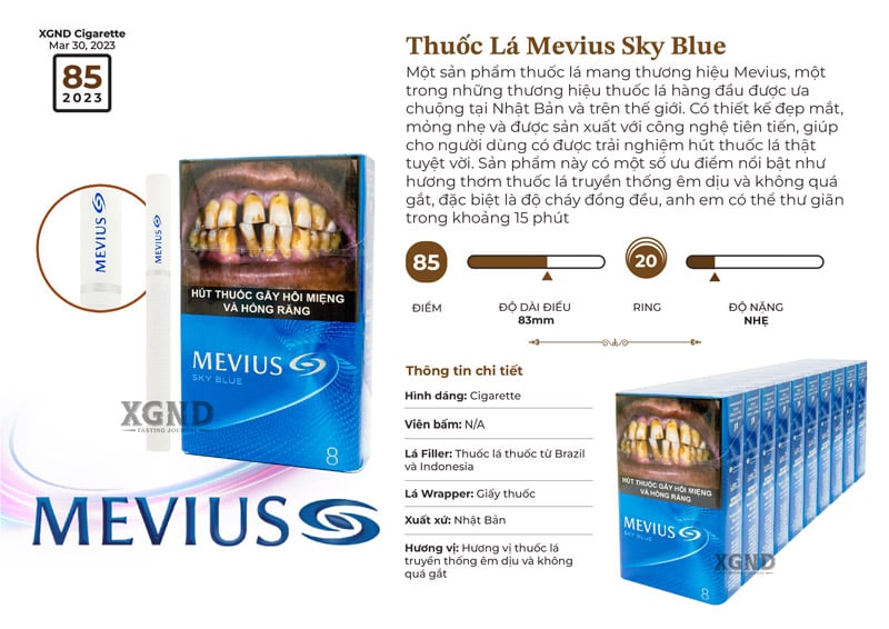 Thuốc Lá Mevius Sky Blue - Thuốc Lá Chính Hãng