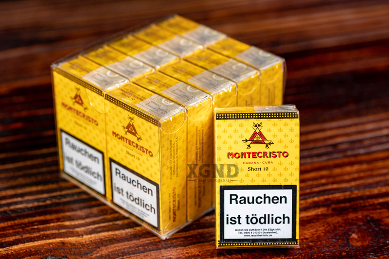 Cigar Montecristo Short 10 - Xì gà Cuba Mini Chính Hãng - Hộp 10 Điếu