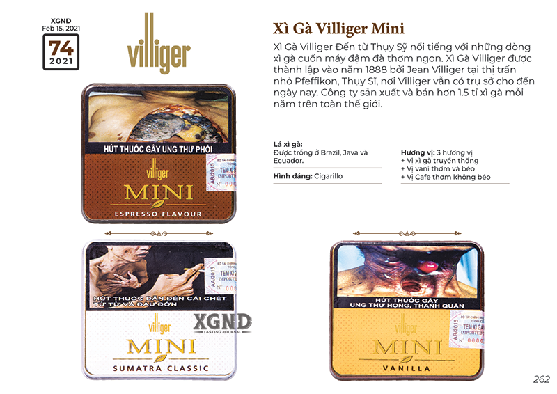 Xì gà Villiger Mini Vanilla giá rẻ