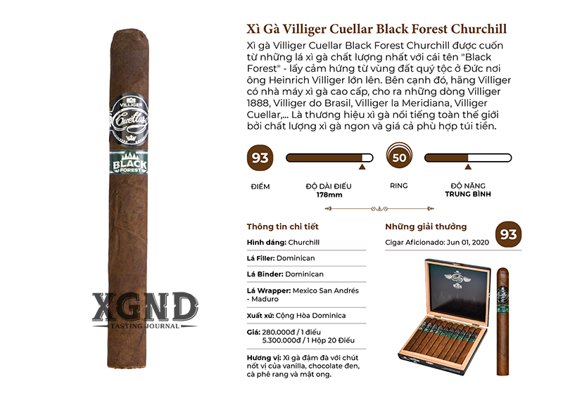 XGND - Villiger Cuellar Black Forest Churchill