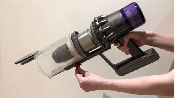 hướng dẫn tháo thùng rác máy hút bụi Dyson