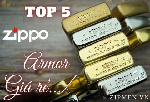 TOP 5 mẫu zippo armor CHÍNH HÃNG giá RẺ NHẤT thị trường!