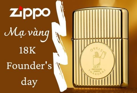Review zippo Founder’s Day 2021 mạ vàng 18K phiên bản giới hạn.