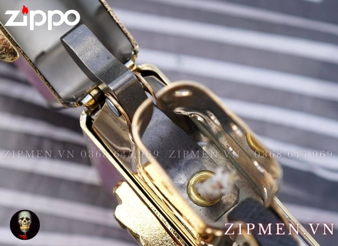 Bật lửa zippo armor đồng mạ vàng 18k cao cấp chính hãng