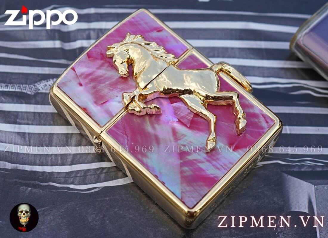 Bật lửa zippo armor đồng mạ vàng 18k cao cấp chính hãng