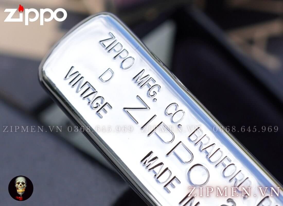 Bật lửa zippo vintage made in usa trắng bóng