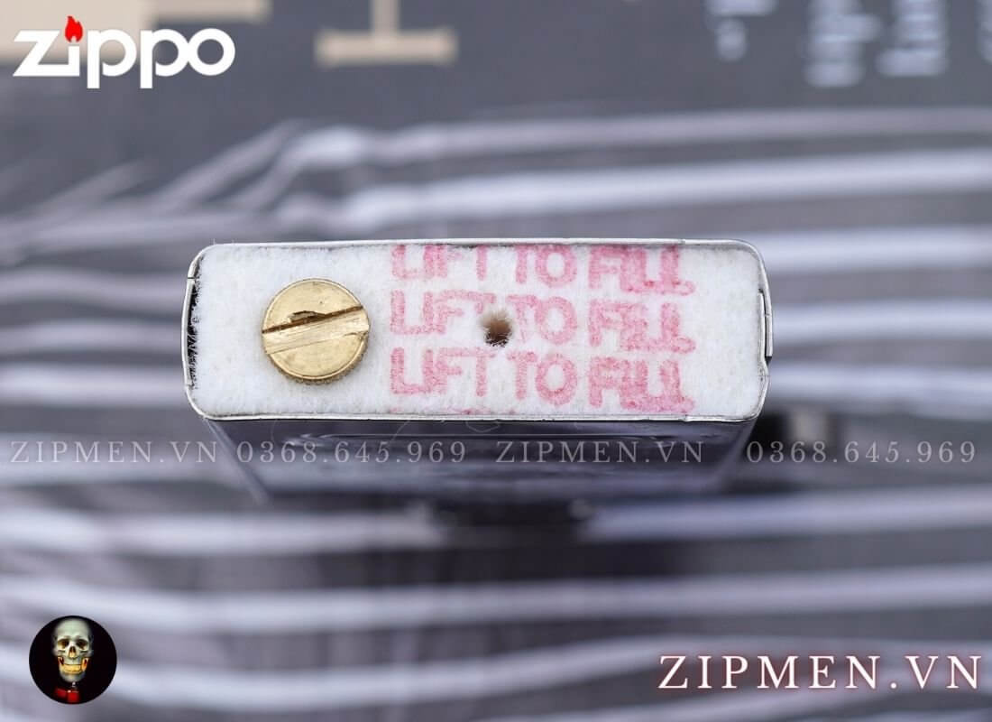 Bật lửa zippo vintage made in usa trắng bóng