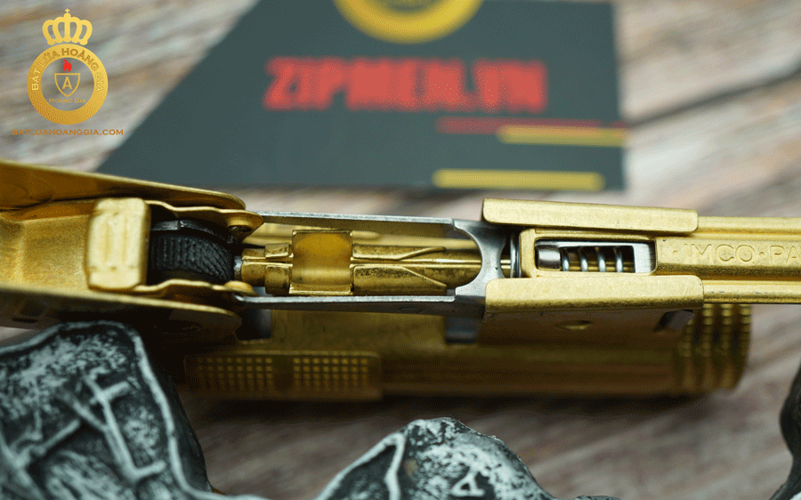 ảnh chi tiết bên trong bật lửa Imco