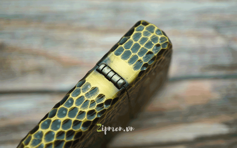 Bản lề 5 chấu Zippo khắc gõ búa